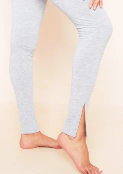 Cheap Lola Grey Split Hem Leggings Women Loungewear