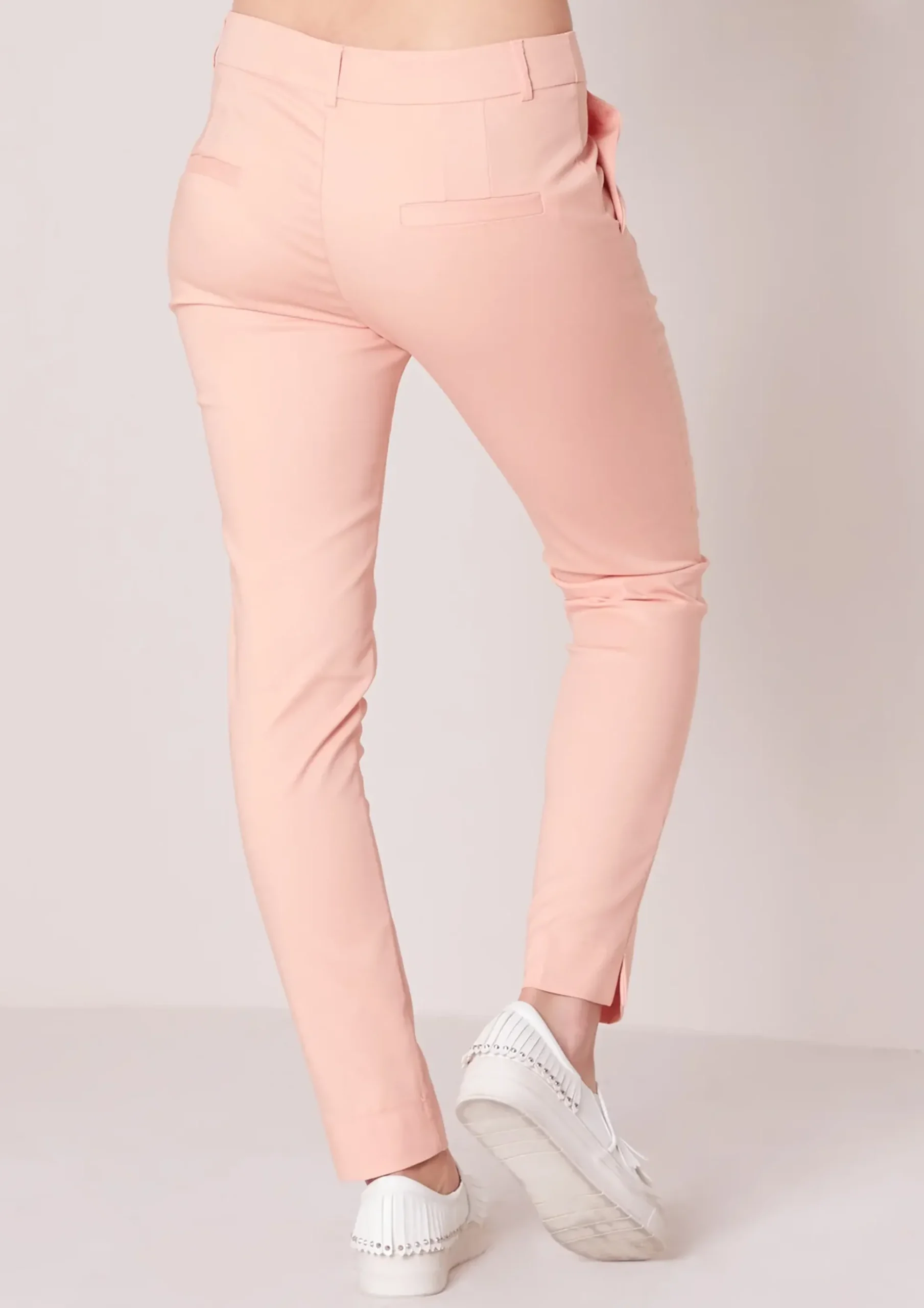 Sale Lorah Pink Tailored Cigarette Trousers Women Trousers