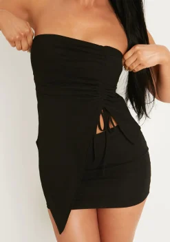 Lorelei Black Mesh Overlay Micro Mini Skirt^Missy Empire Shop