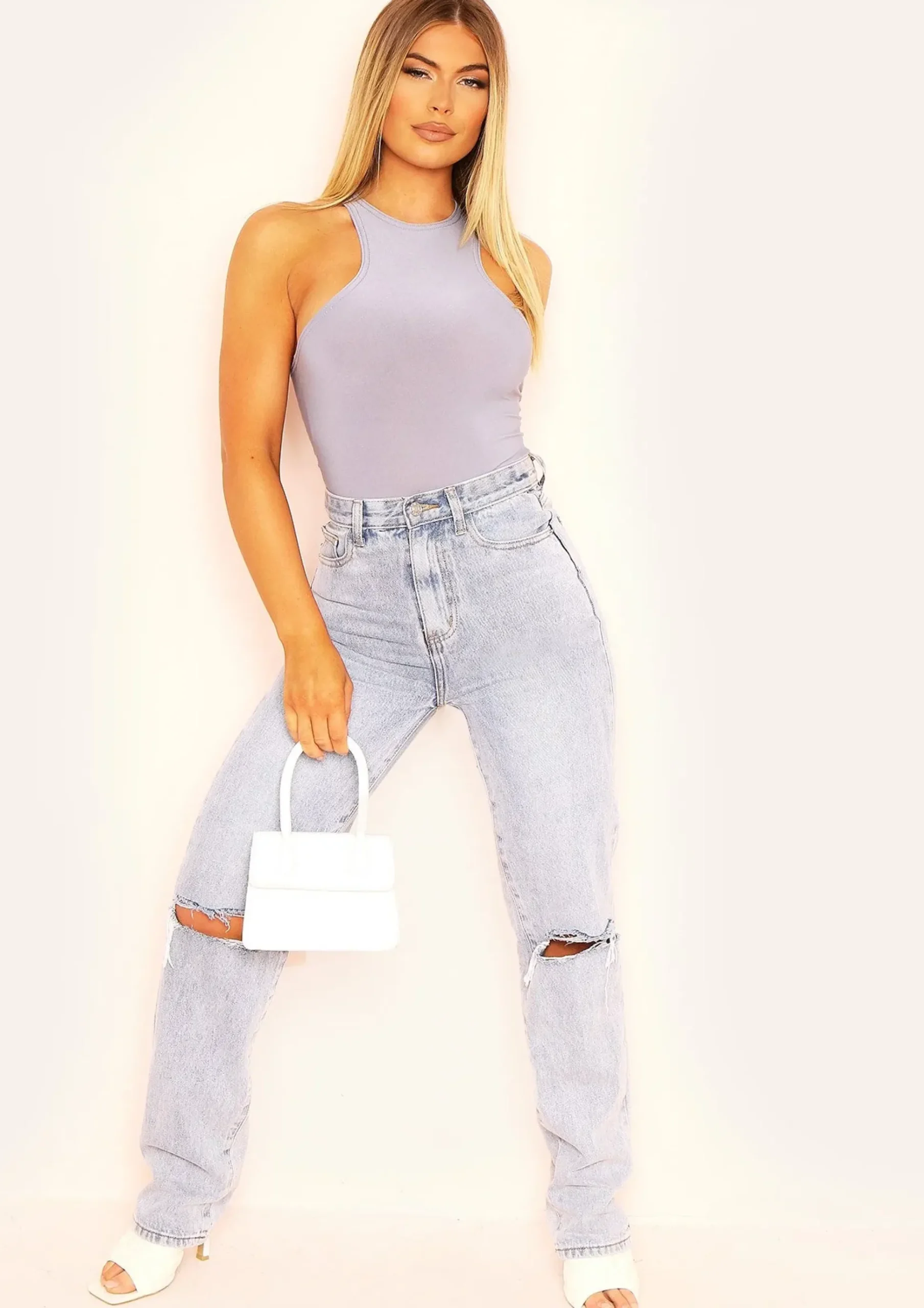 Lori Blue Extreme Racer Bodysuit^Missy Empire New