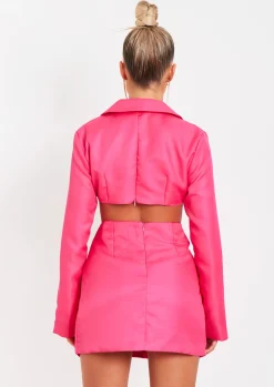 Online Lucinda Pink Cut Out Blazer Dress Women Dresses