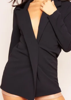 Lucy Black Casual Slim Fit Blazer^Missy Empire Hot