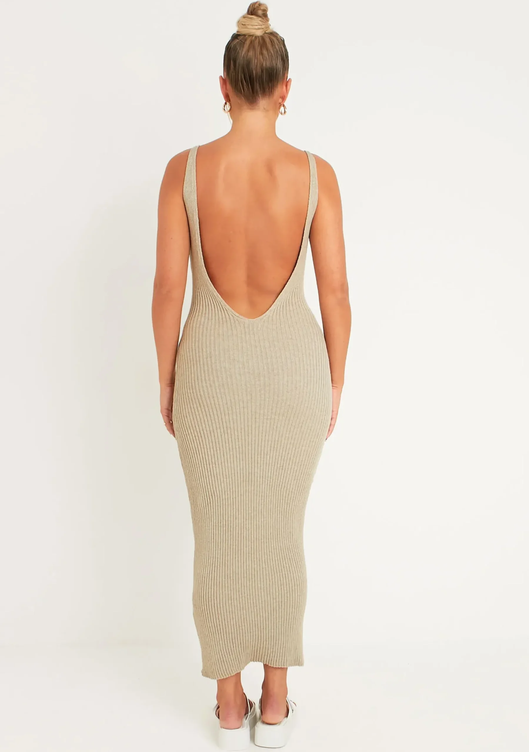 Cheap Luella Stone Rib Knit Midi Dress Women Dresses