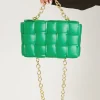 Sale Mabel Green Woven Chain Detail Shoulder Bag Women Bags & Purses