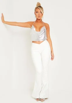 Macie Silver Chain Mail Crop Top^Missy Empire Sale