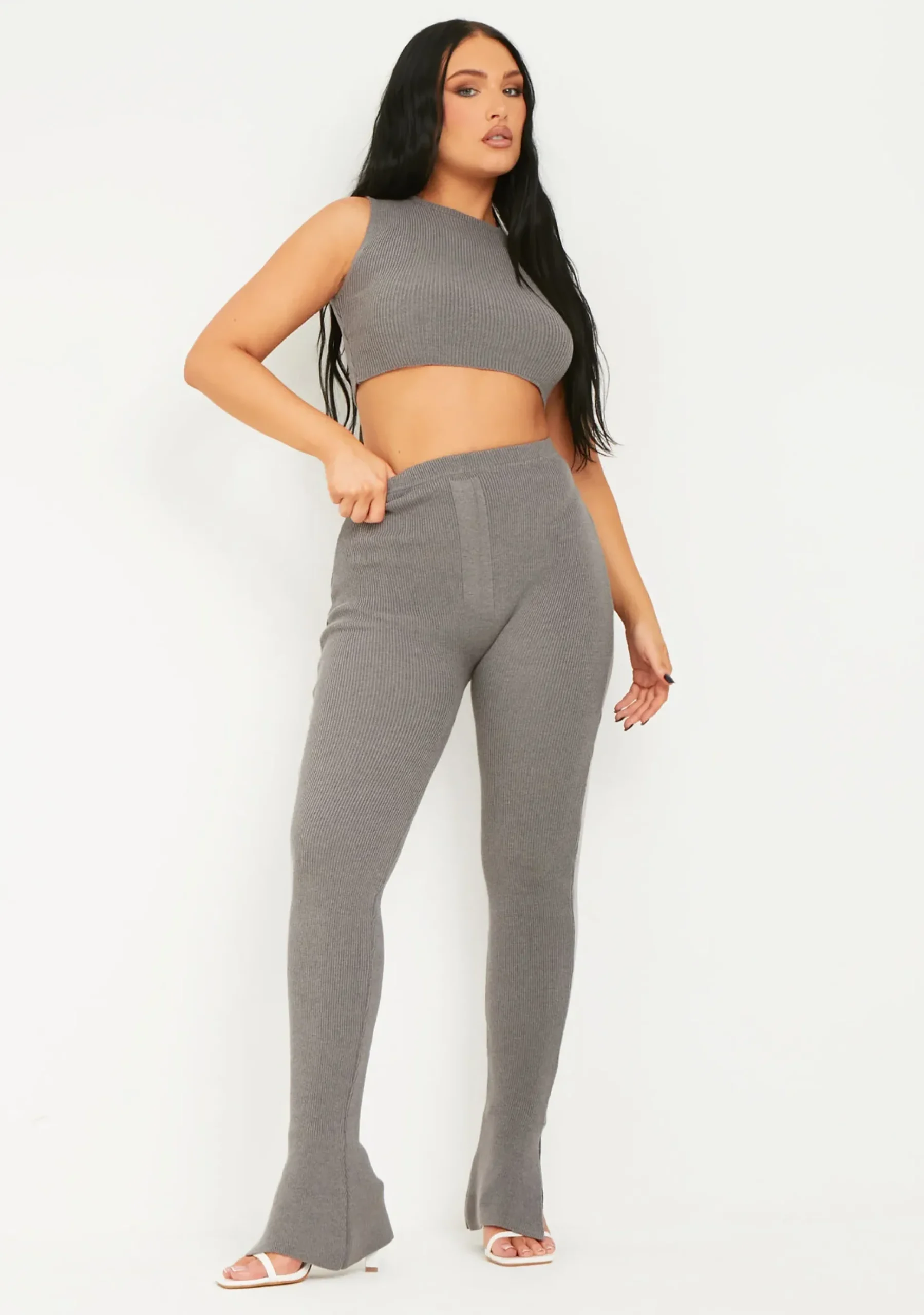 Online Madilyn Charcoal Knitted Leggings Women Loungewear