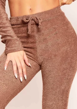 New Maia Mocha Soft Towelling Joggers Women Loungewear