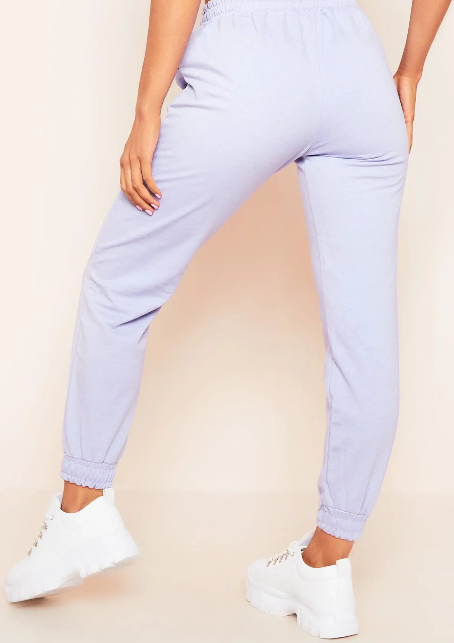 Marie Lilac Drawstring Casual Joggers^Missy Empire Fashion