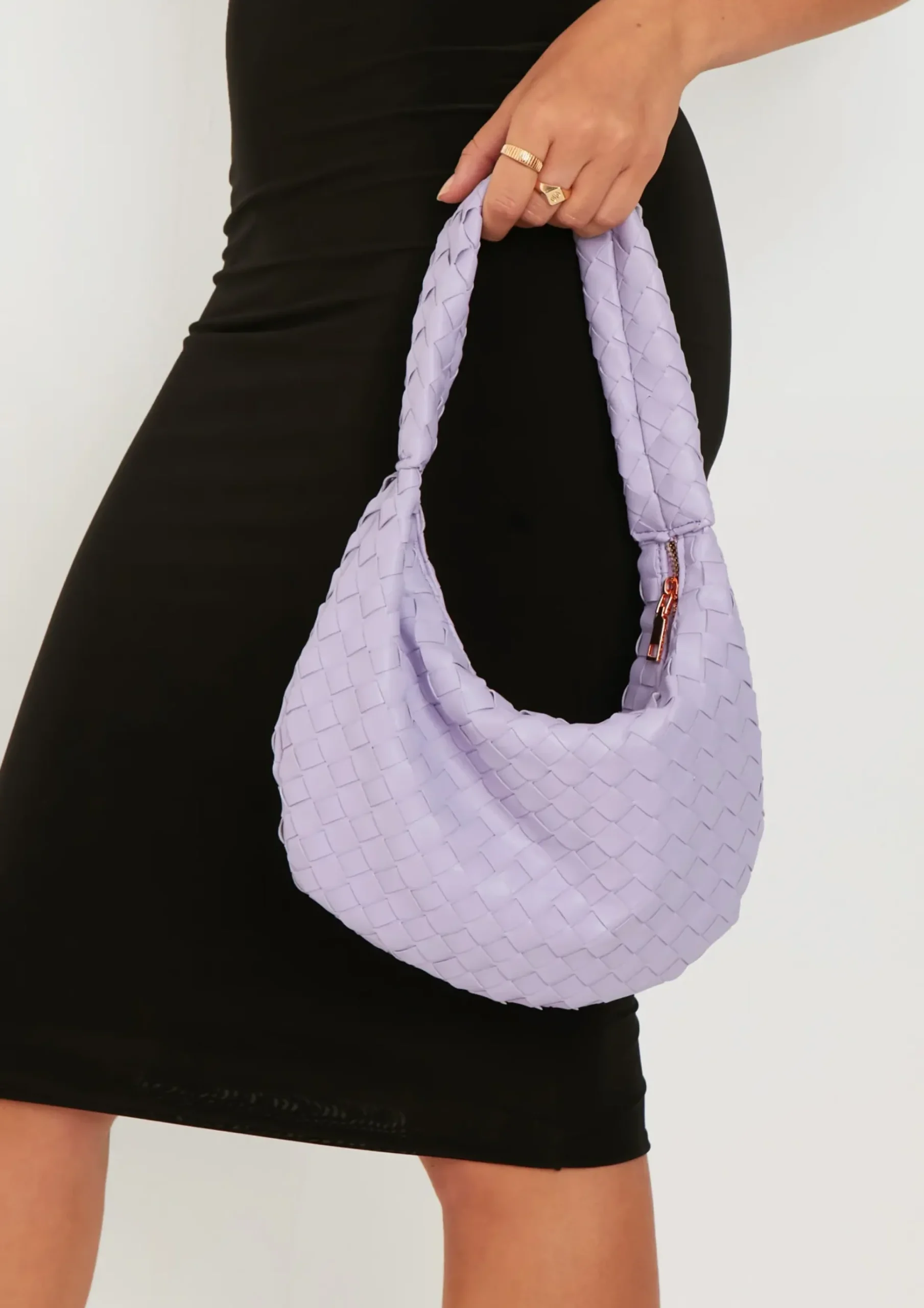 Best Marion Lilac Woven Shoulder Bag Women Bags & Purses