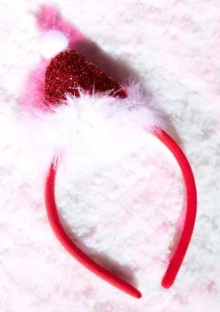 Cheap Mary Red Santa Hat Christmas Headband Women Hair Accessories