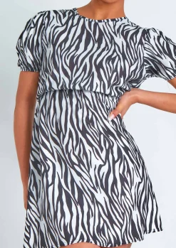 Best Sale Melanie Zebra Print Day Dress Women Dresses