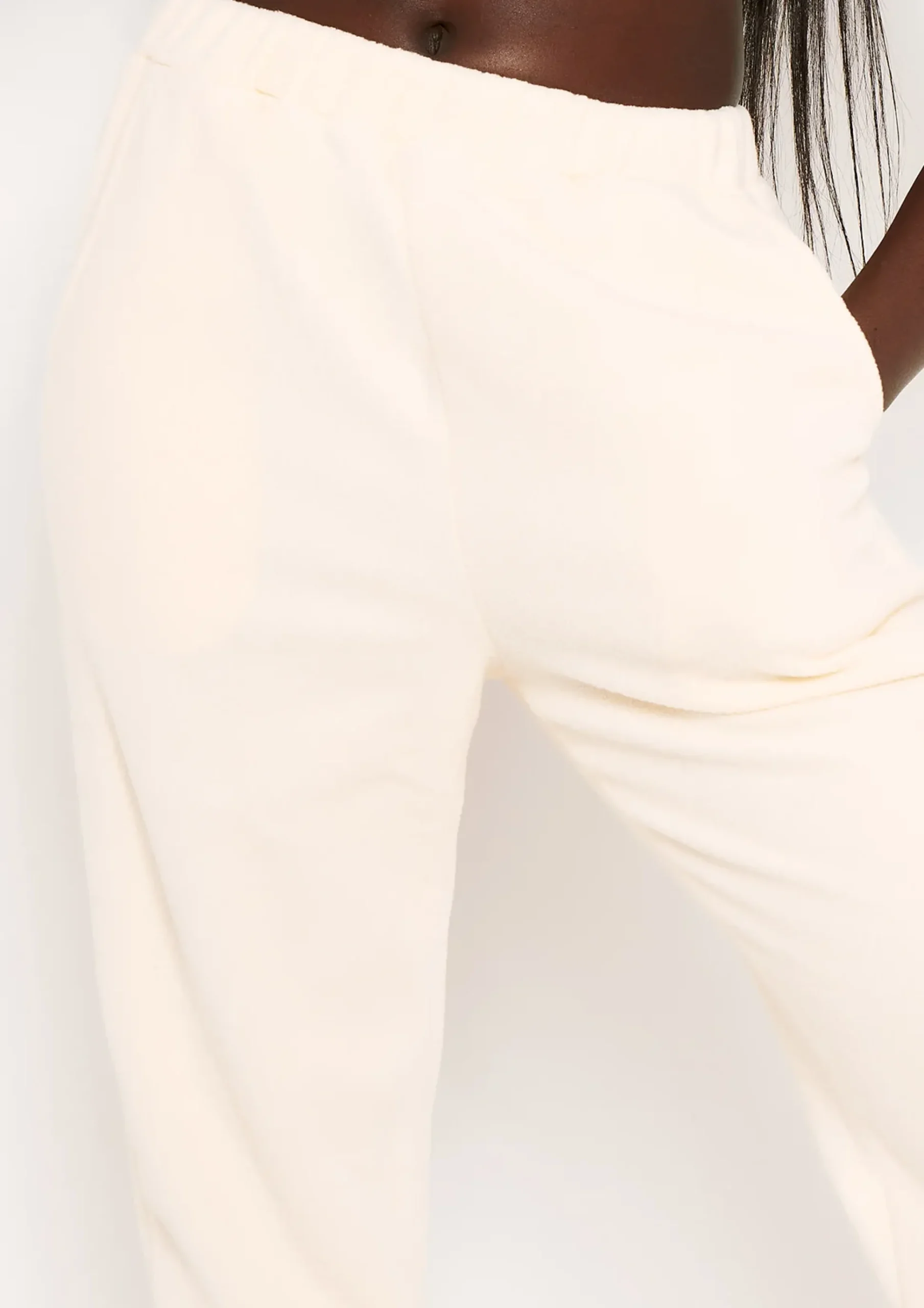 New Melina Cream Fleece Joggers Women Loungewear