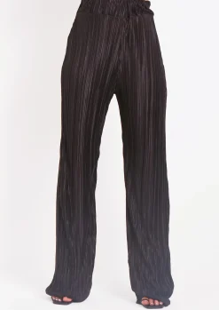 Best Sale Mia Black Plisse High Waisted Trouser Women Trousers