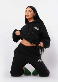 Shop Misha Black Missy Sports Club Oversized Hoodie Women Tracksuits