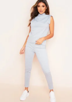Hot Nala Grey Seam Detail Trousers Women Trousers