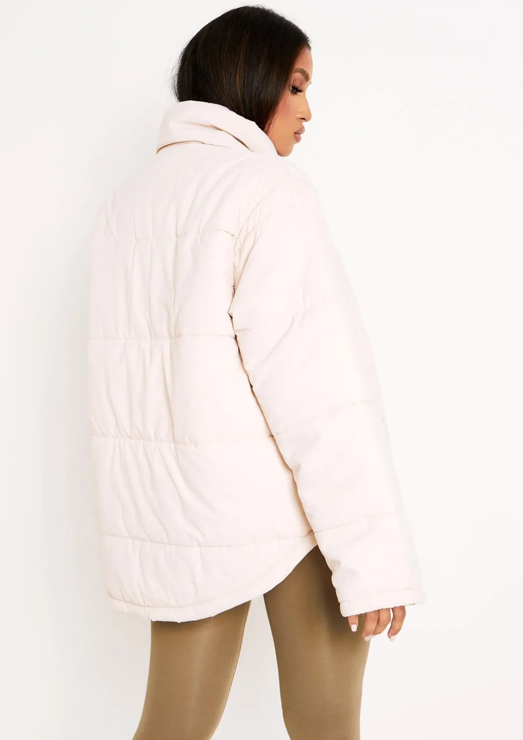 Nalia Stone Oversized Puffa Coat^Missy Empire Cheap