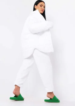 Nalia White Oversized Puffa Coat^Missy Empire Cheap