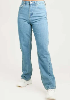 Naomi Vintage Wash Straight Leg Seam Detail Jeans^Missy Empire Discount