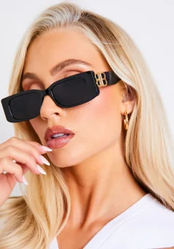 Clearance Niamh Black B Detail Sunglasses Women Sunglasses
