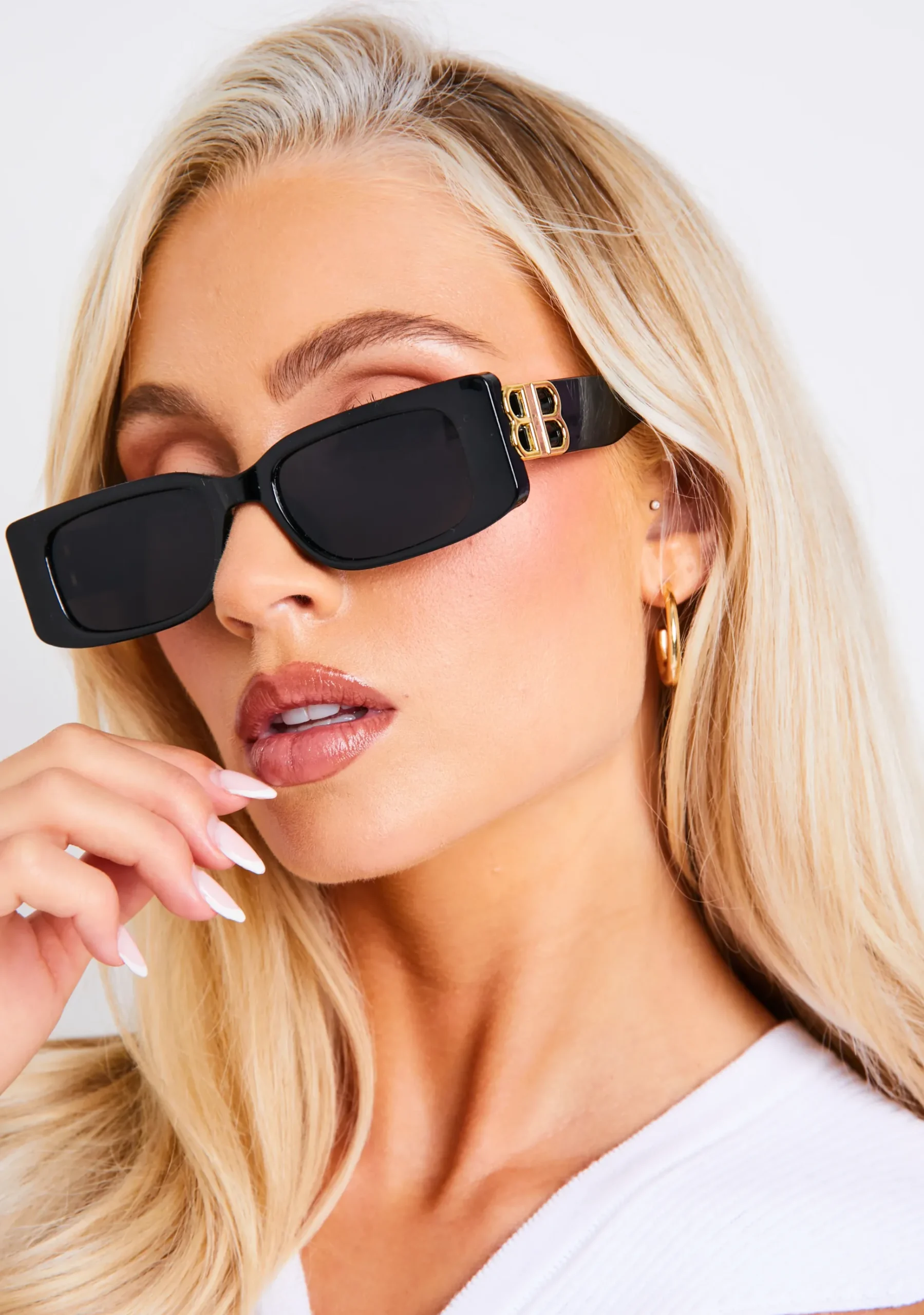 Clearance Niamh Black B Detail Sunglasses Women Sunglasses
