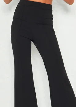 Shop Nikita Black Stitched Flare Leg Trousers Women Trousers
