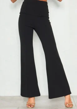 Shop Nikita Black Stitched Flare Leg Trousers Women Trousers