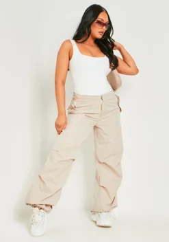 Noelle White Premium Sculpt Square Neck Bodysuit^Missy Empire Store