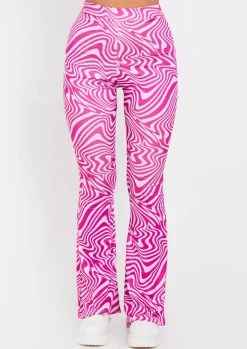 Best Odette Purple Swirl Print Flared Trousers Women Trousers
