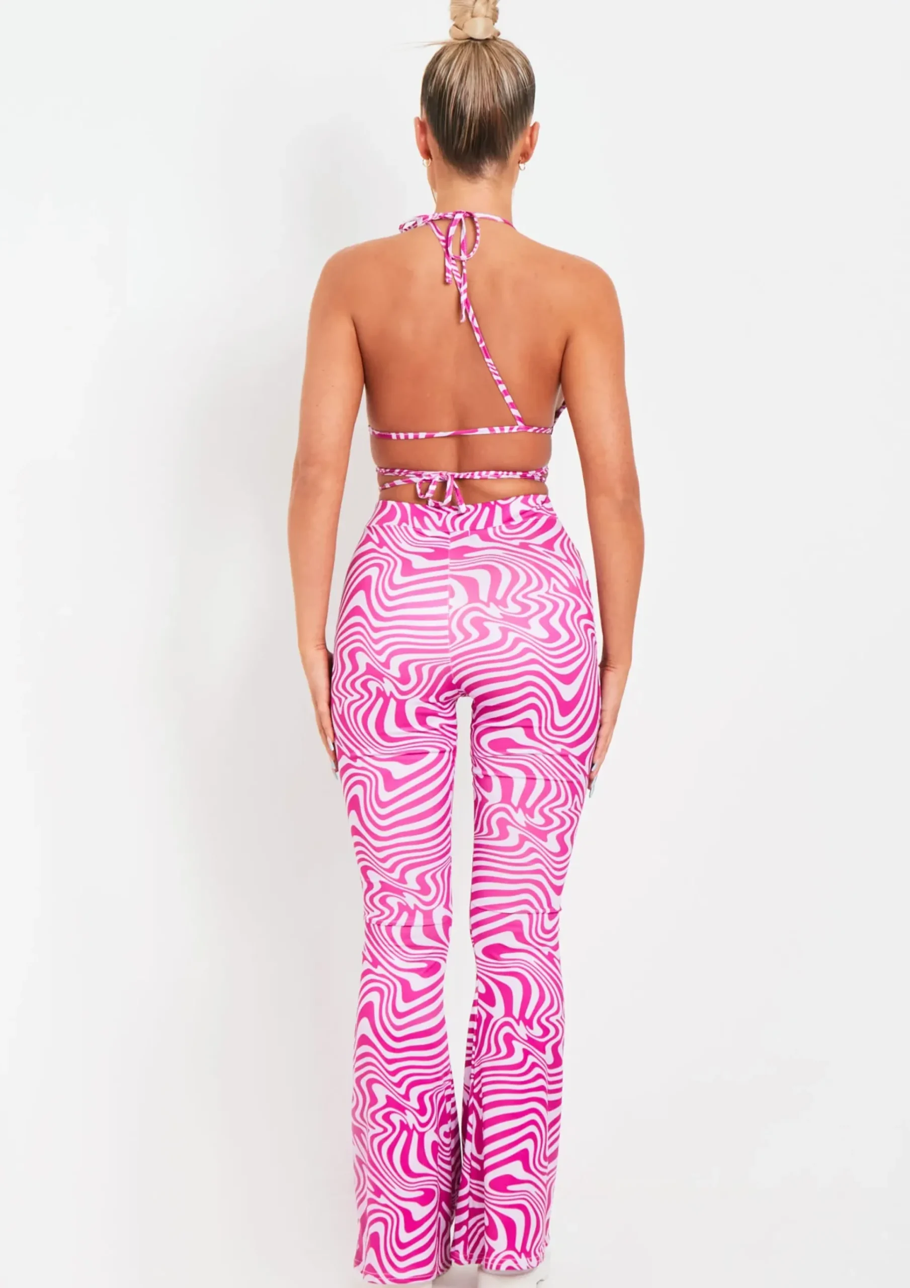 Best Odette Purple Swirl Print Flared Trousers Women Trousers