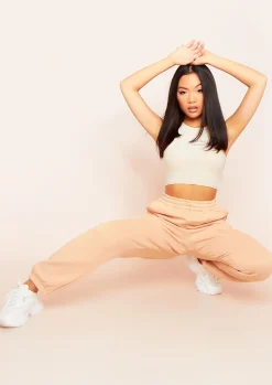 Olivia Stone Venice Beach Ribbed Racer Crop Top^Missy Empire Cheap