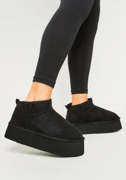 Outlet Phoebe Black Platform Ankle Boots Women Boots