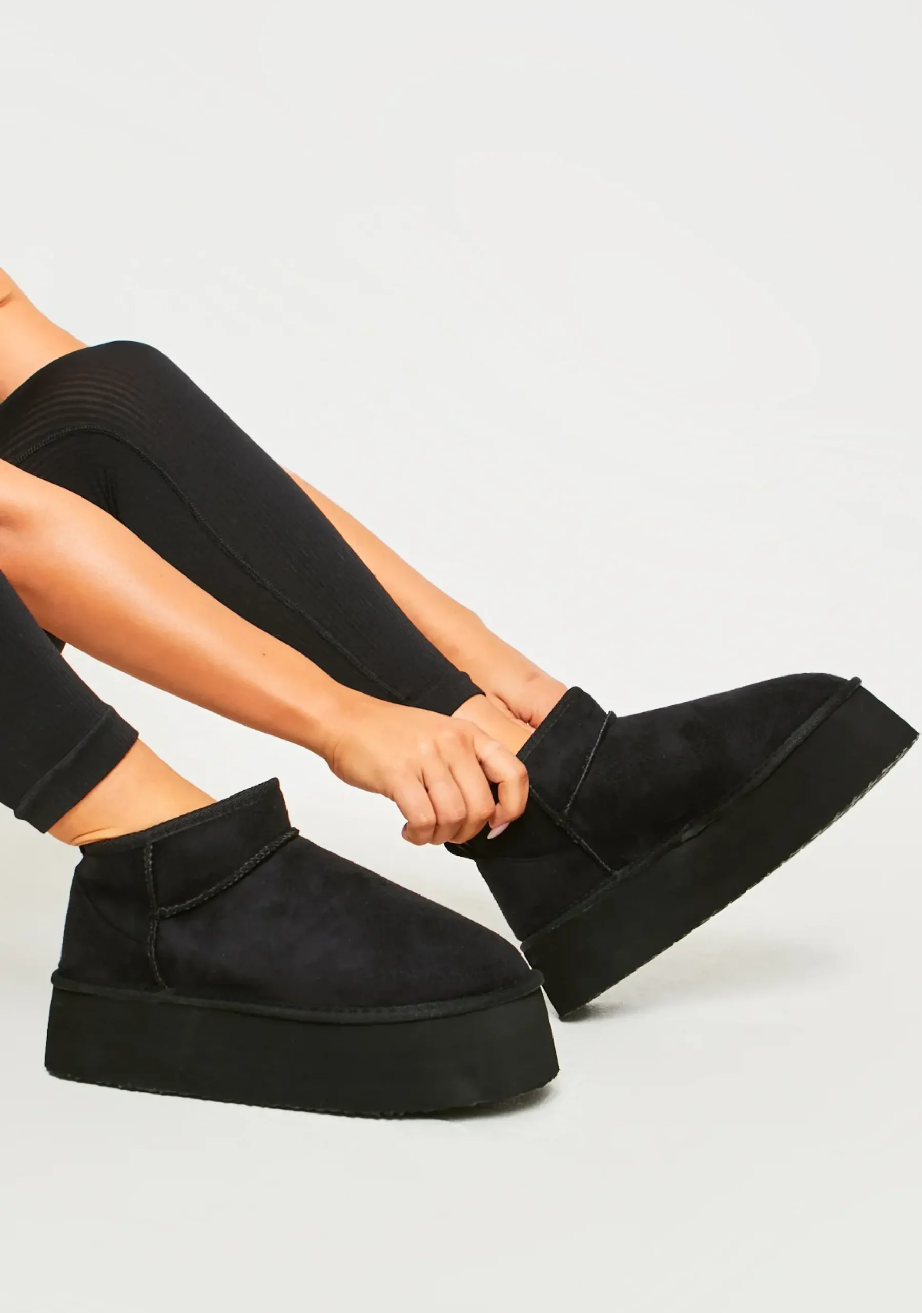 Outlet Phoebe Black Platform Ankle Boots Women Boots