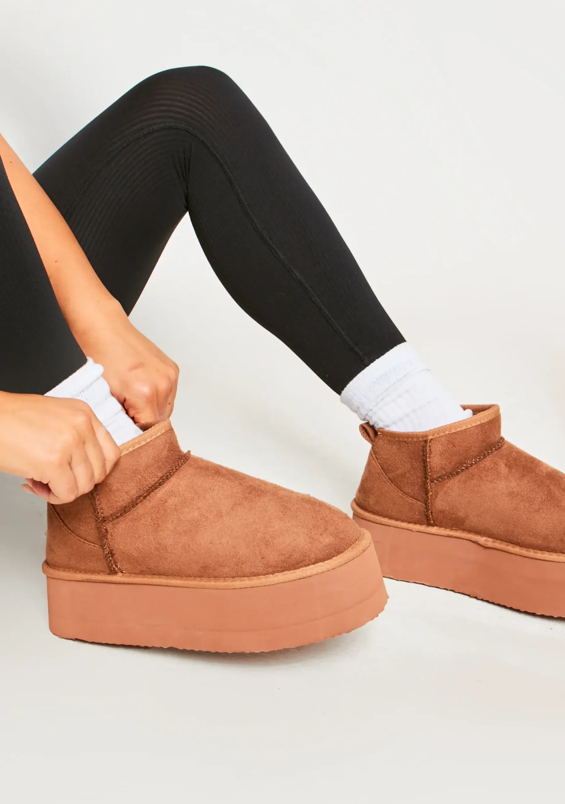 Outlet Phoebe Chestnut Platform Ankle Boots Women Boots