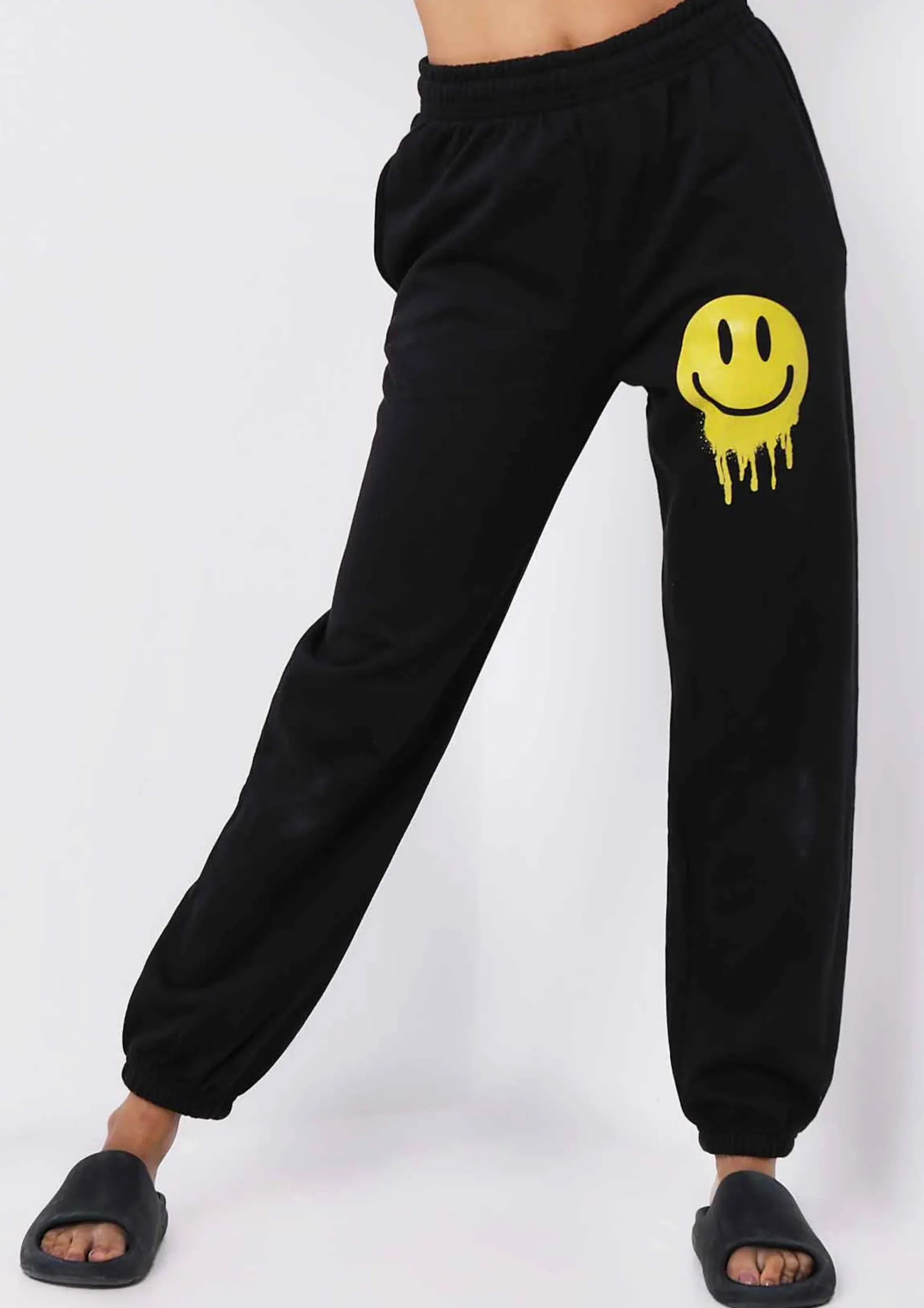 Rai Black Smiley Face Jogger^Missy Empire Cheap