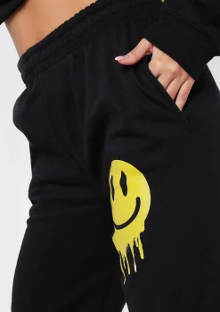Rai Black Smiley Face Jogger^Missy Empire Cheap