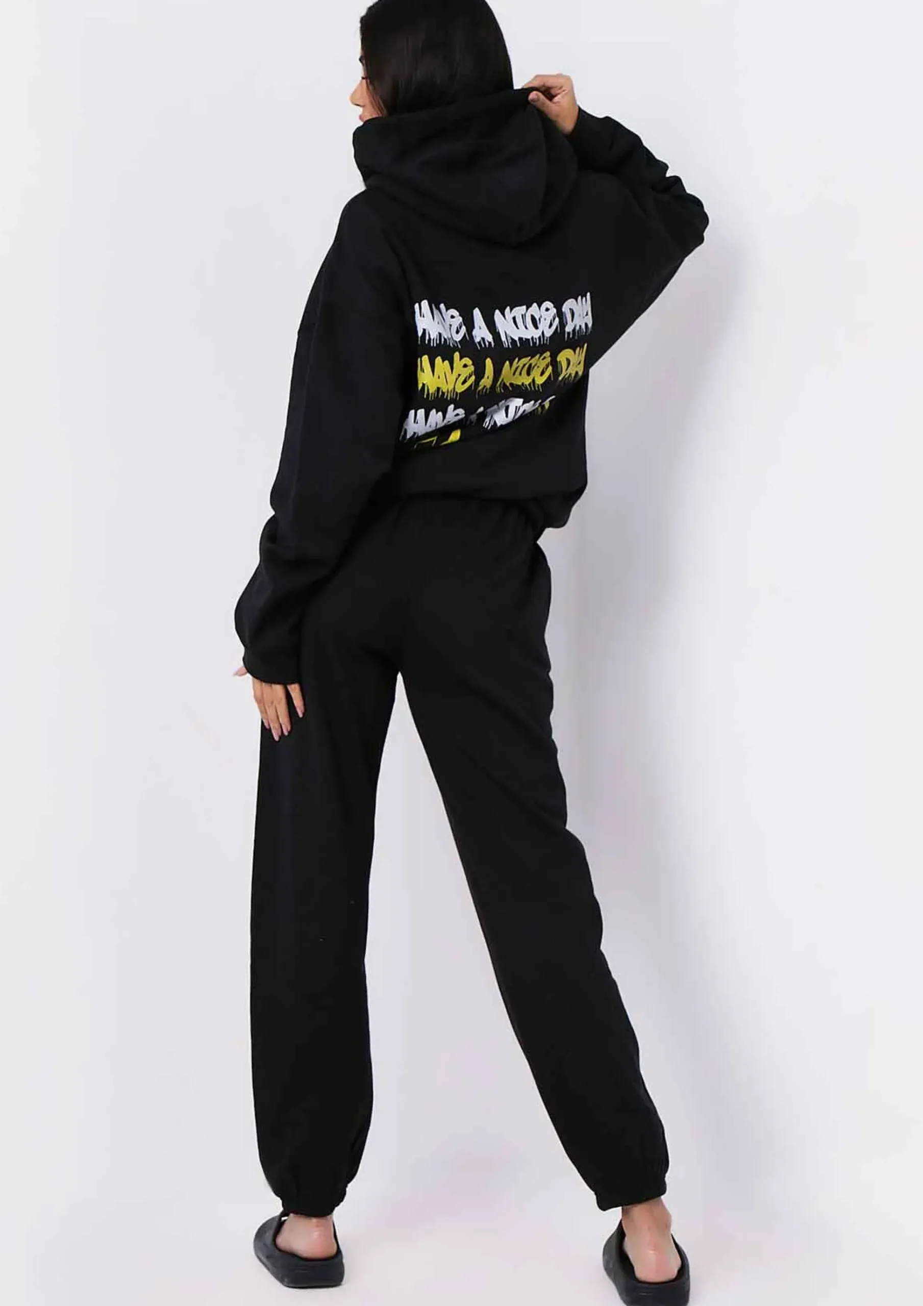 Rai Black Smiley Face Jogger^Missy Empire Cheap
