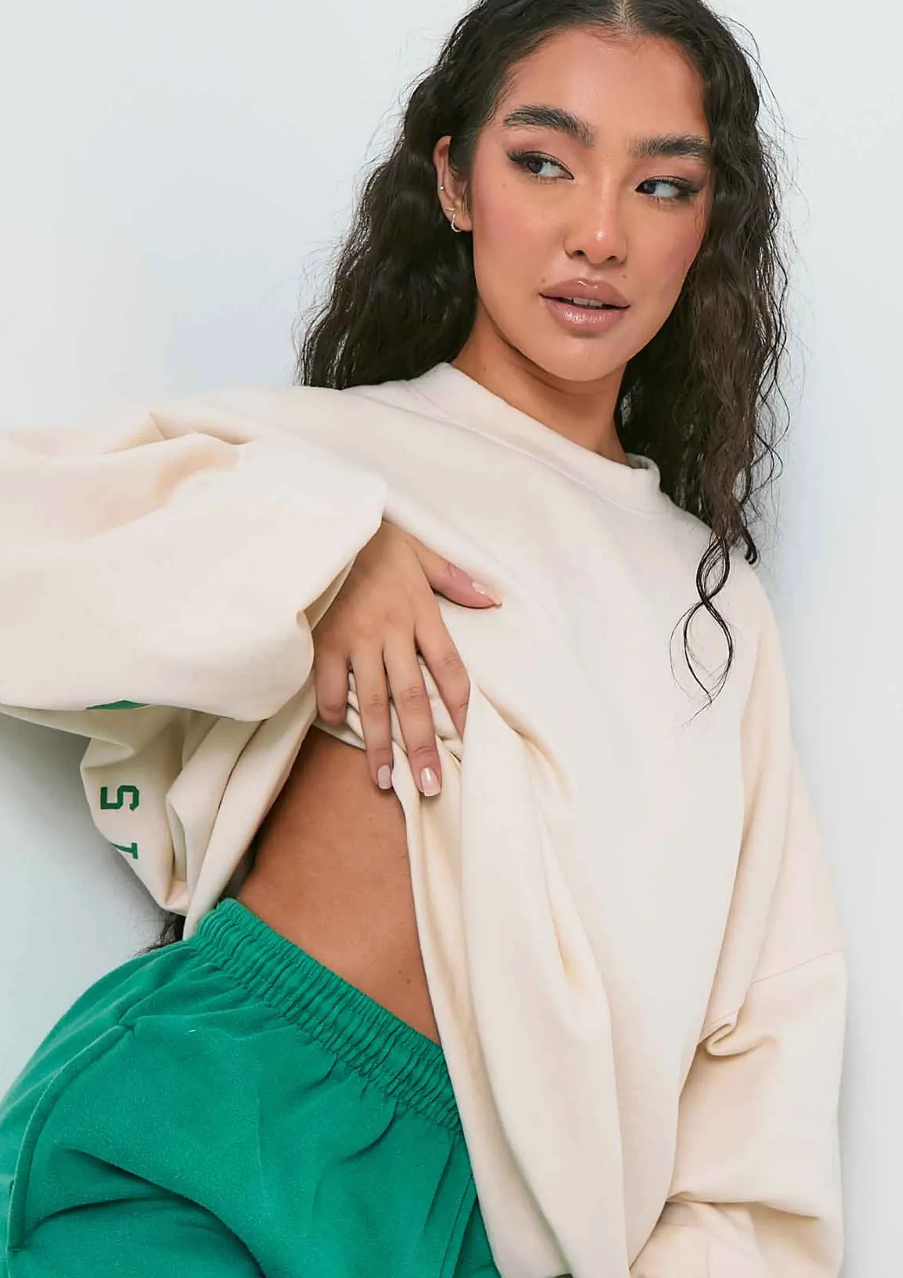 Shop Remi Cream Chicago Oversized Sweatshirt Women Loungewear