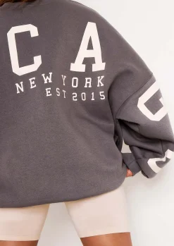 Cheap Remi Grey Chicago Oversized Sweatshirt Women Loungewear