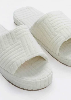 Hot Rochelle Cream Terry Slides Women Sandals