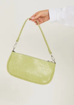 Sale Roma Lime Croc Print Shoulder Bag Women Bags & Purses