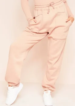 Discount Romy Dusty Rose Pocket Front Oversized Joggers Women Tracksuits