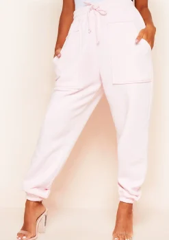 Romy Baby Pink Pocket Front Oversized Joggers^Missy Empire Fashion