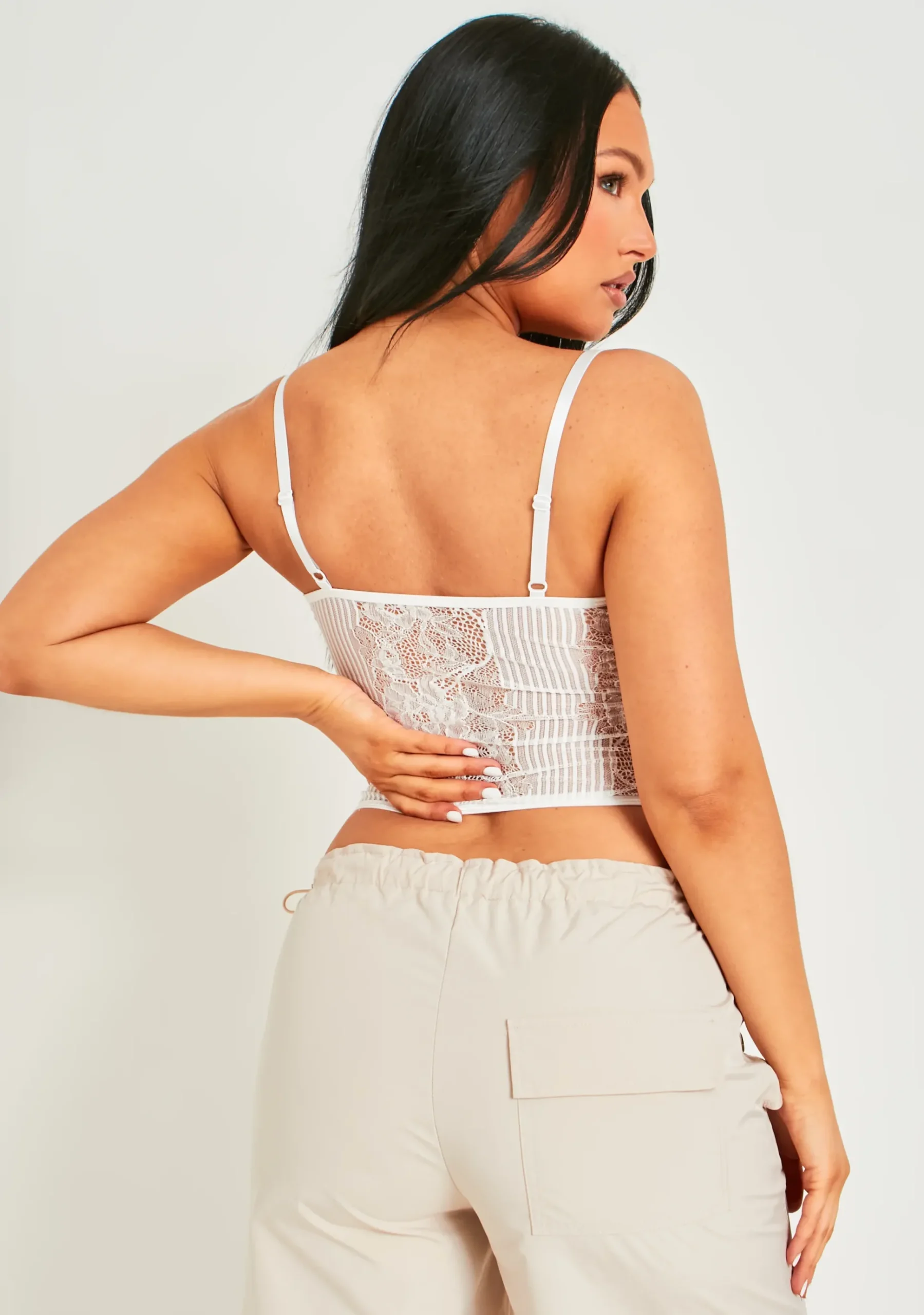 Roxanne White Lace Corset Top^Missy Empire Clearance
