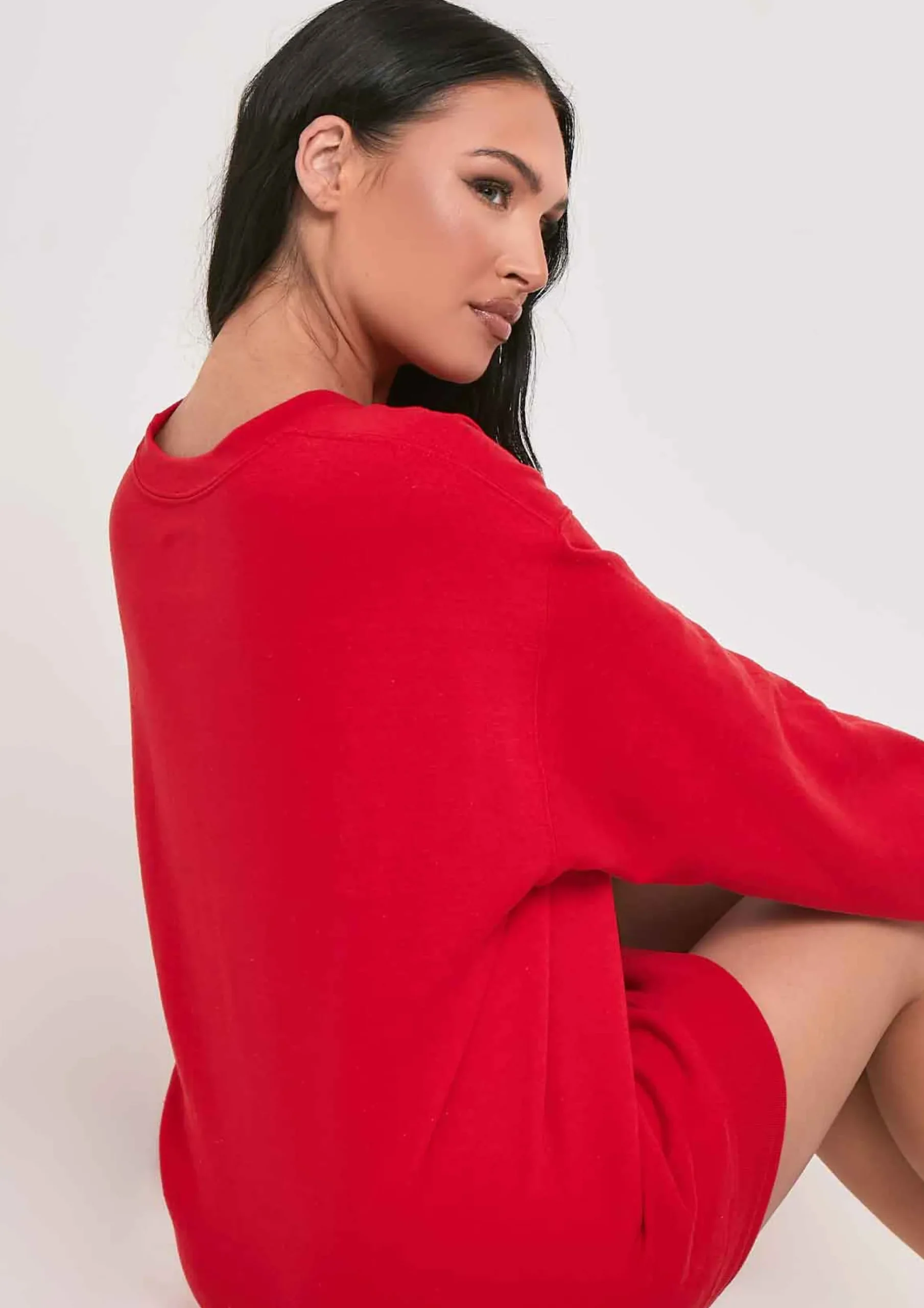 Ruby Red 'santa's Sidechick' Candy Cane Sweatshirt^Missy Empire Hot
