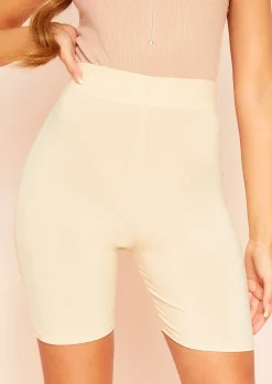 Outlet Ruth Cream Slinky Cycle Shorts Women Shorts