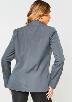 Sabrina Charcoal Tailored Oversized Blazer^Missy Empire Cheap