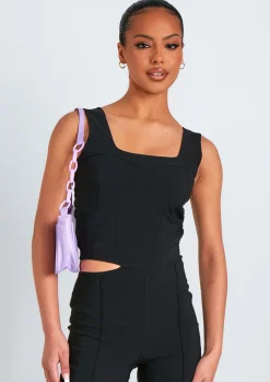 Sai Black Corset Top^Missy Empire Flash Sale