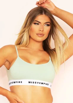 Shop Saniya Sage Tape Cami Crop Lounge Bralet Women Loungewear