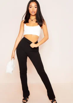Savanna Cream Strappy Plunge Neck Crop Top^Missy Empire Best