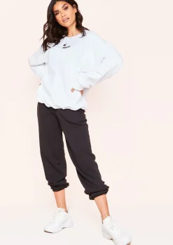 Scarlet White Mood Slogan Oversized Sweatshirt^Missy Empire Best Sale